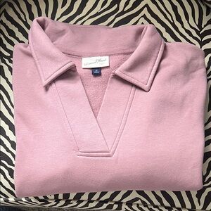 Universal Thread Women's Pink V-Neck Sweatshirt XS